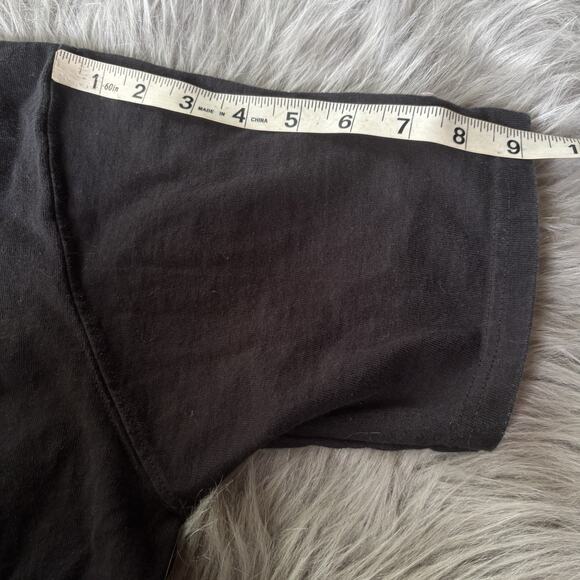 Champion Mens Sz L Black T Shirt Heavyweight Cotton Red Spell Out Logo Teens - Picture 8 of 9